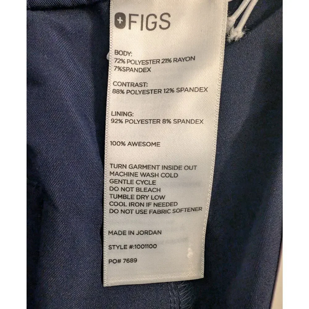 Figs Blue Scrub Pants 3XL